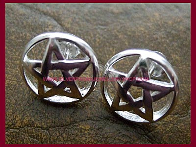 Pentagram Stud Earrings