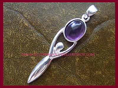 Goddess Pendant Necklace - Turquoise