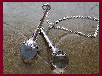 Crystal Ball Scrying Pendant Necklace - Click Image to Close