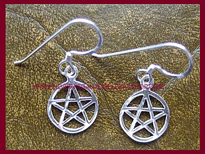 Pentagram Earrings - Click Image to Close