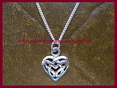 Celtic Heart Charm Necklace