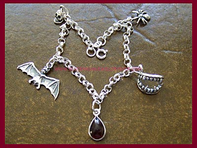 Gothic Charm Bracelet - 3 Lengths Available - Click Image to Close