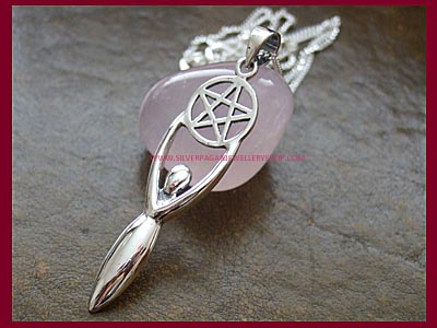 Pentagram Goddess Necklace 1 - Click Image to Close