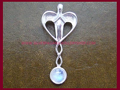 Amethyst Healing Angel Pendant - Click Image to Close
