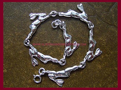 Leaping Hare Bracelet - Click Image to Close