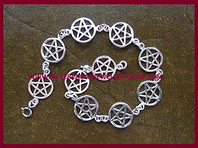 Pentagram Bracelet - Click Image to Close