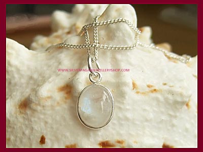 Rainbow Moonstone Necklace - Click Image to Close