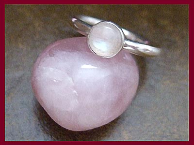 Stack Ring - Rainbow Moonstone - Click Image to Close