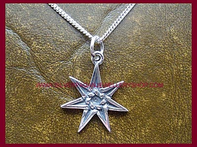 Faerie Elven Star Pentacle Pendant Necklace