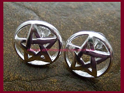 Pentagram Stud Earrings