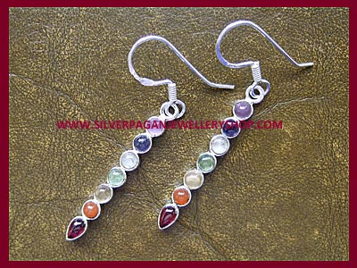 Gemstone Chakra Earrings