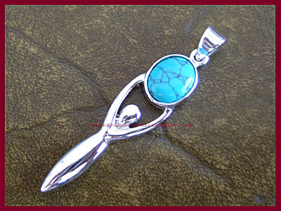 Goddess Pendant Necklace - Turquoise