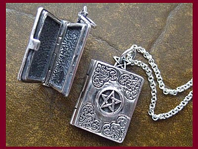 Master Grimoire Pentagram Locket Pendant Necklace