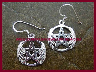 Oak Leaf Pentagram Earrings