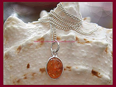 Oval Gemstone Pendant Necklace - Choose from 11 Gemstones