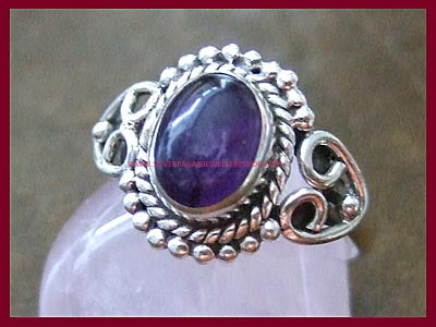 Amethyst Dark Moon Ring