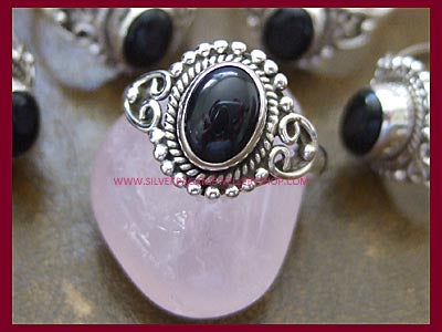 Black Onyx Dark Moon Ring