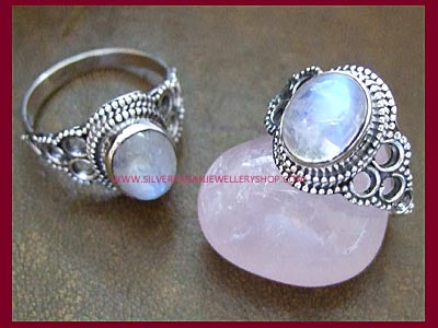 Moonchild Ring - Rainbow Moonstone