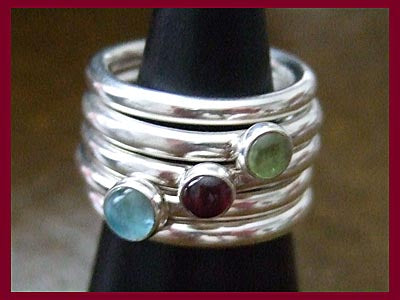 Gemstone Stack Ring - Amethyst