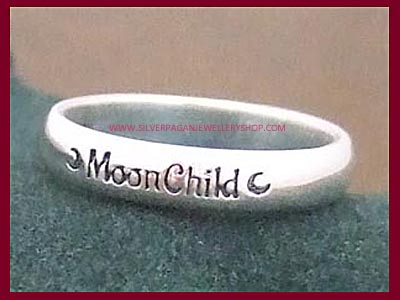 MoonChild Ring with Crescent Moons