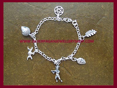 Enchanted Forest Charm Bracelet - 6 Charms, 3 Bracelet Lengths