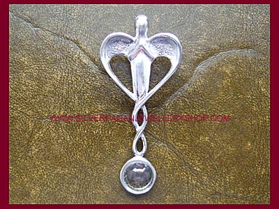 Quartz Crystal Healing Angel Pendant