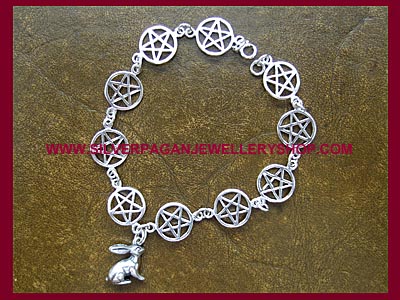 Hare and Pentagram Bracelet