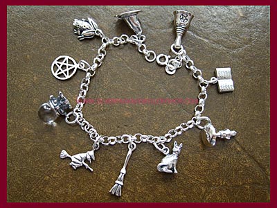 Pagan Charm Bracelet - 10 Charms, 3 Bracelet Lengths