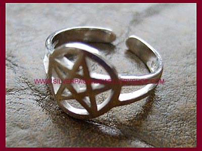 Pentagram Midi Ring or Toe Ring