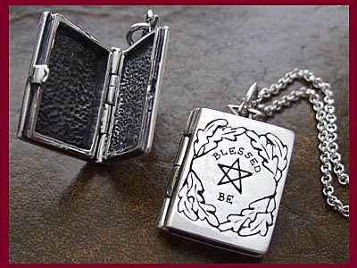 Wiccan Book of Shadows Blessed Be Locket